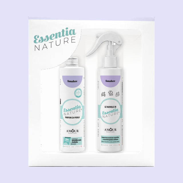 Poklon set Essentia Nature Talk – parfem za rublje 250 ml i mirisni sprej 250 ml u poklon kutiji