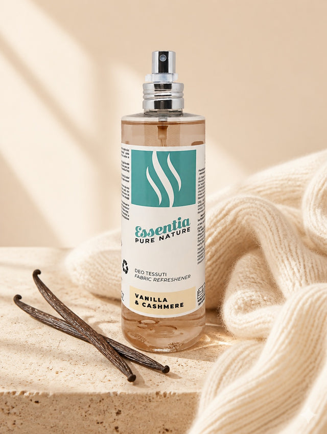 Osvježivač tekstila Vanilija i kašmir Essentia Pure Nature s mahunama vanilije