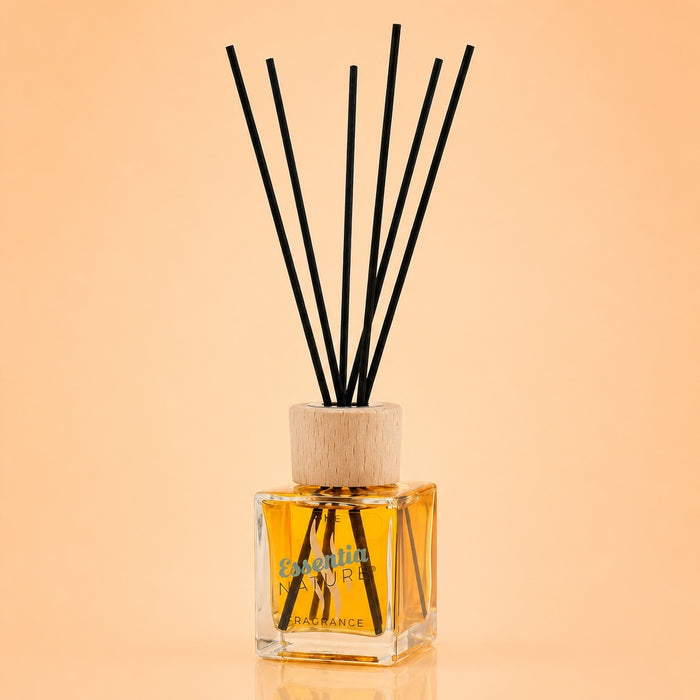 Glass reed diffuser GLAMOUR 200 ml - ORANGE AND CINNAMON