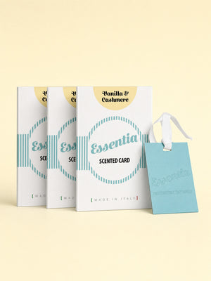 Set of 3 Essentia Nature scented cards Vanilla and Cashmere