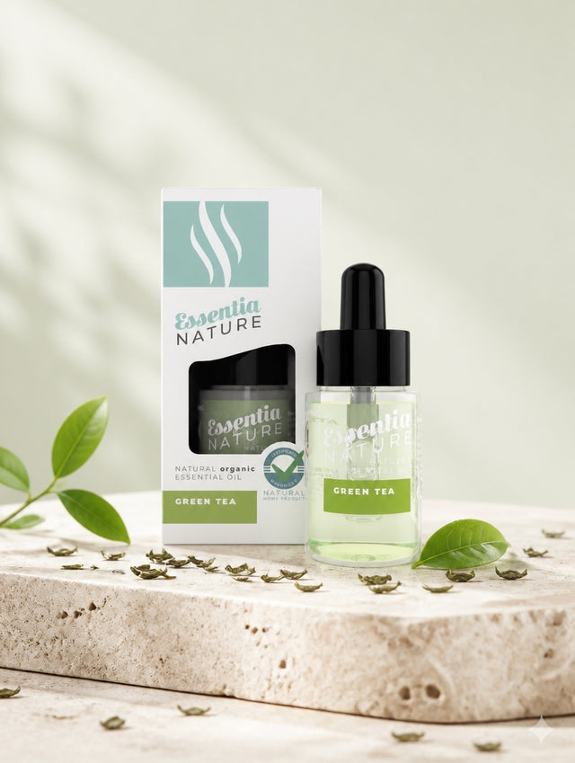 Prirodno eterično ulje Zeleni čaj Essentia Pure Nature s listićima čaja